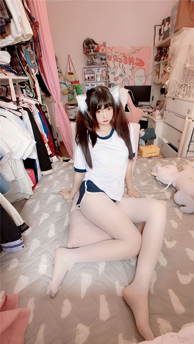 [COS]古川kagura-白丝体操运动服[43P2V-170MB]